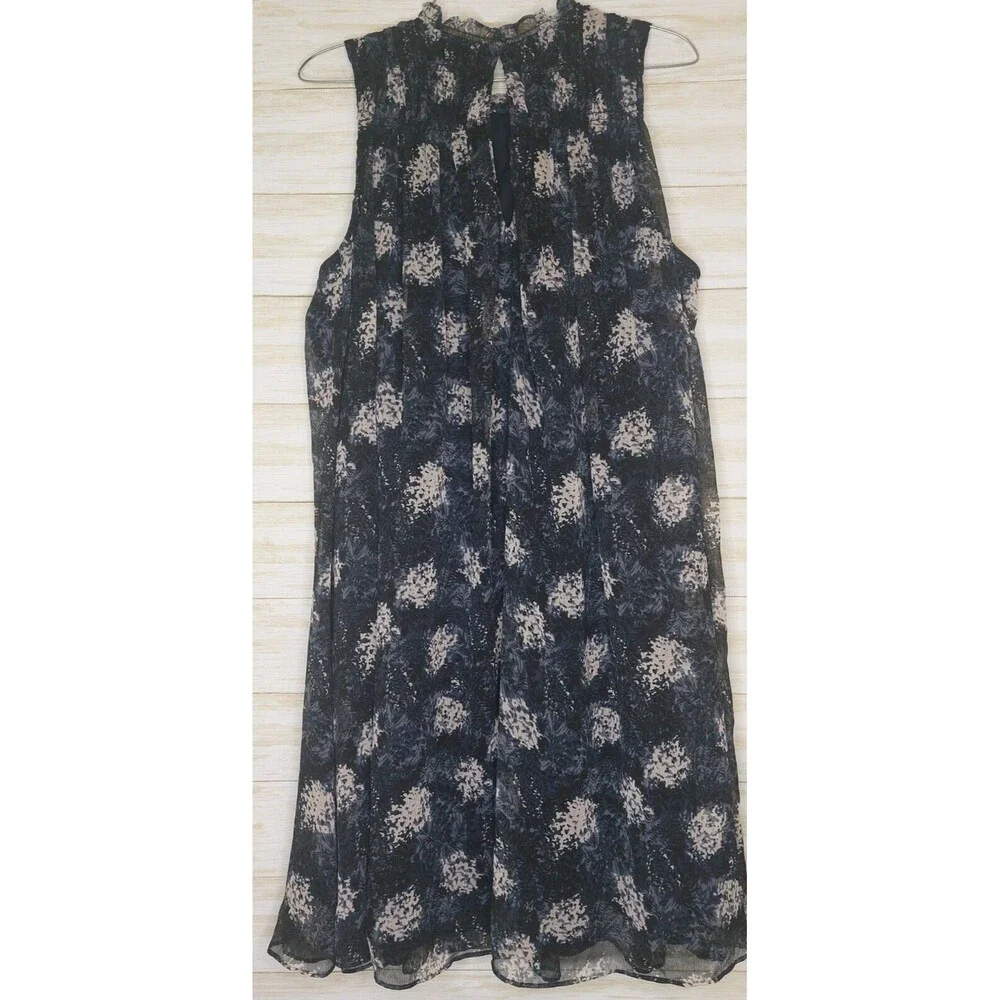 Joie Baltic Floral Print Sleeveless Mini Dress - Blue White - Size Medium NWOT - Picture 4 of 11